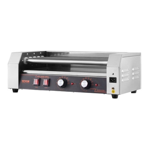 Electric 12 Hot Dog 5 Roller Commercial Sausage Grill Cooker Machine