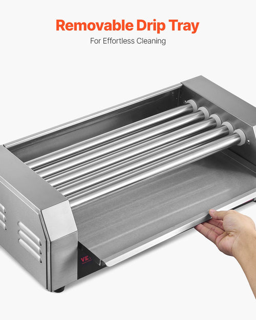 Electric 12 Hot Dog 5 Roller Commercial Sausage Grill Cooker Machine