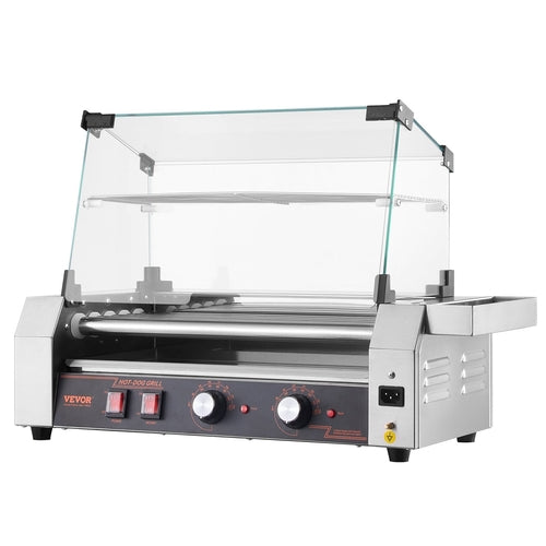 Electric 12 Hot Dog 5 Roller Commercial Grill Cooker Machine Cover